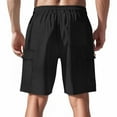 thumbnail image 4 of Athletic Shorts For Men Qiggri Men Versatile Solid Color Multiple Pockets Drawstring Elastic Waist Shorts Gym Shorts Men, 4 of 6
