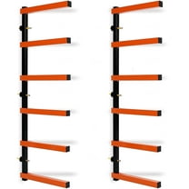 Kojem Six-Level 600 lb Capacity Lumber Storage Rack Wall-Mounted Both Indoor and Outdoor Use Wood Organizer Rack