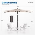 thumbnail image 2 of CHYVARY 10 x 6.5ft LED Outdoor Patio Umbrella Rectangular Outside Table Umbrella for Deck, Poolside and Patio,Begie, 2 of 9
