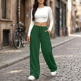 thumbnail image 2 of VV AVEORS Cargo Sweatpants For Women Baggy Drawstring Waist Hiking Pants Lightweight Y2k Athletic Joggers With Pockets Dark Green S, 2 of 7
