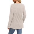 thumbnail image 5 of XIEERDUO Womens Sweaters Lightweight Henley Neck Button Up Long Sleeve Shirt Tops, 5 of 5