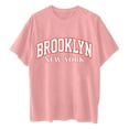 thumbnail image 4 of Women's Casual Graphic Printed Loose Fit Round Neck Short Sleeve Tee Tops Summer Daily Comfortable T Shirt, 4 of 4