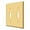 Lifetime Polished Brass, variant on Deltana SWP4761U15 Switch Plate; Double Standard; Satin Nickel Finish