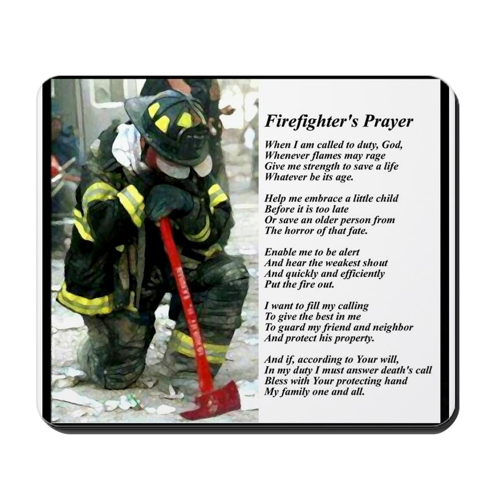 CafePress Old Version Firefighter Prayer Mousepad Nonslip Rubber