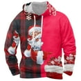 thumbnail image 1 of VBARHMQRT Navy Sweatshirt Men's Christmas Collection Printed Stylish and Comfortable Hoodie, 1 of 3