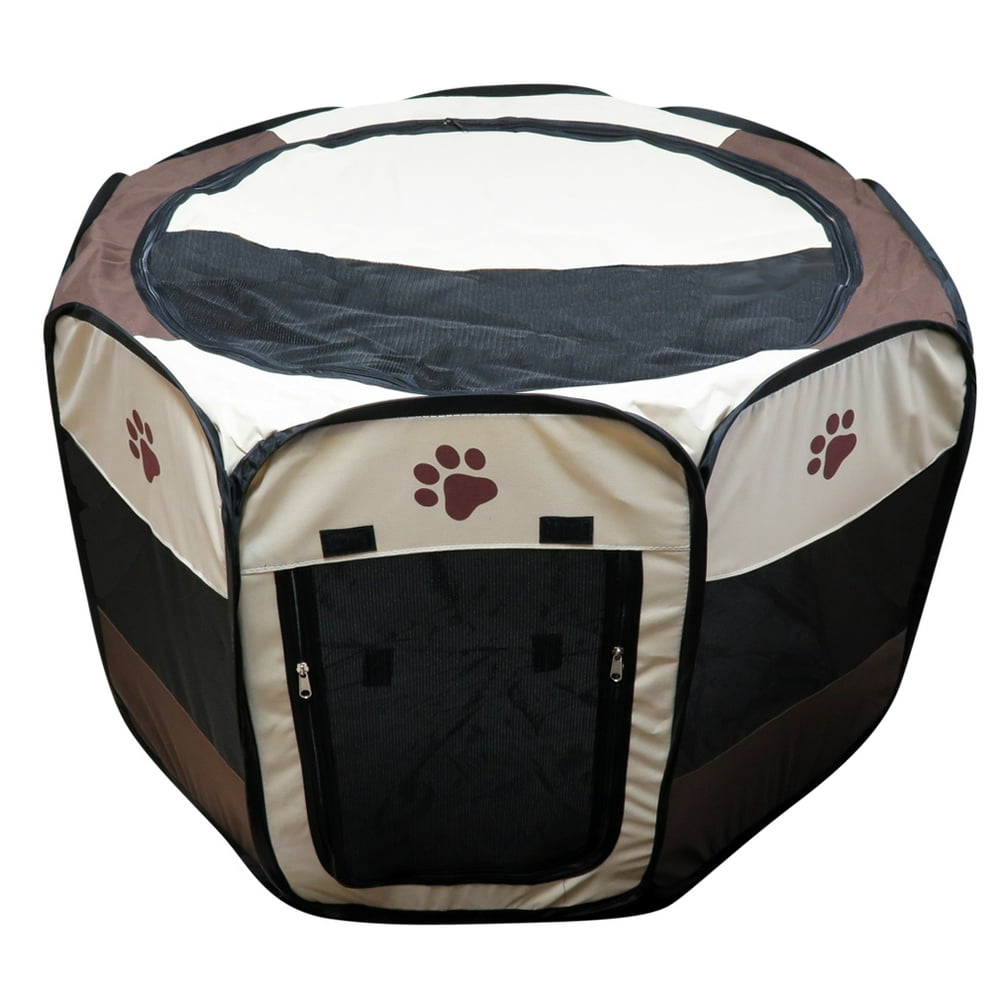 Minor Factory Stains Portable Dog Play Pen Indoor Outdoor Travel Large Or Small