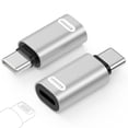 thumbnail image 1 of Adaptador MoKo Lightning hembra a USB C macho para iPhone plateado, 1 of 8