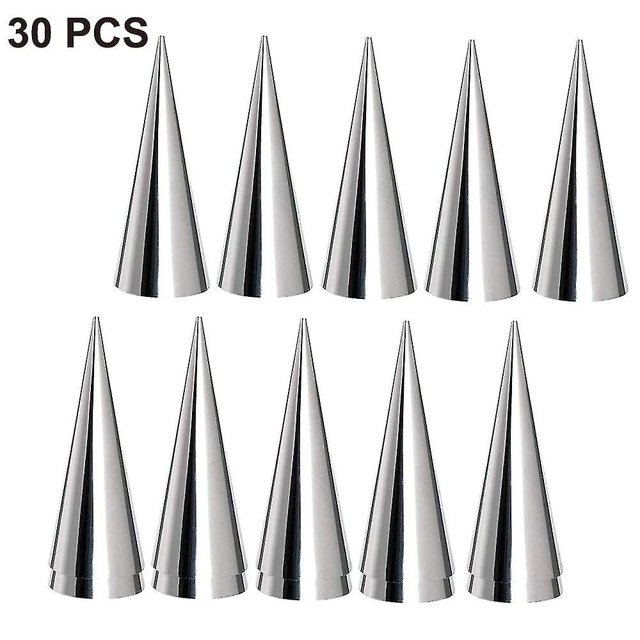 Molde de tornillo de acero inoxidable para croissant, molde de tubo cónico para rollo de cono, molde espiral para pastel, molde para pastel, molde de molde para pastel, compatible con la bañera Cannol kaili Sencillez