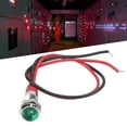 thumbnail image 4 of 6mm Indicator Light, LED Metal Indicator Stainless Steel With Wire For Warning Indication For Car Truck Ship Speedometer Odometer Tachometer Light Green, 4 of 8