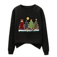 thumbnail image 4 of Womens under $10 2026 ! asdoklhq Womens Plus Size Tops,Christmas Women's Casual Long Sleeve Printed Ladies Sweatshirts Tops, 4 of 5
