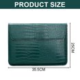 thumbnail image 2 of Crocodile Grain Faux Leather Flap Style Case Bag, 13 inch Laptop Stand Sleeve Case, Laptop protective case - green, 2 of 5