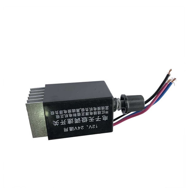 Sidaley Regulador de velocidad del motor Componente interior universal Auto DC 12V / 24V Controlador de motores de ventilador Reemplazo Vehículos, repuestos y accesorios Mis con aleta de refrigeración