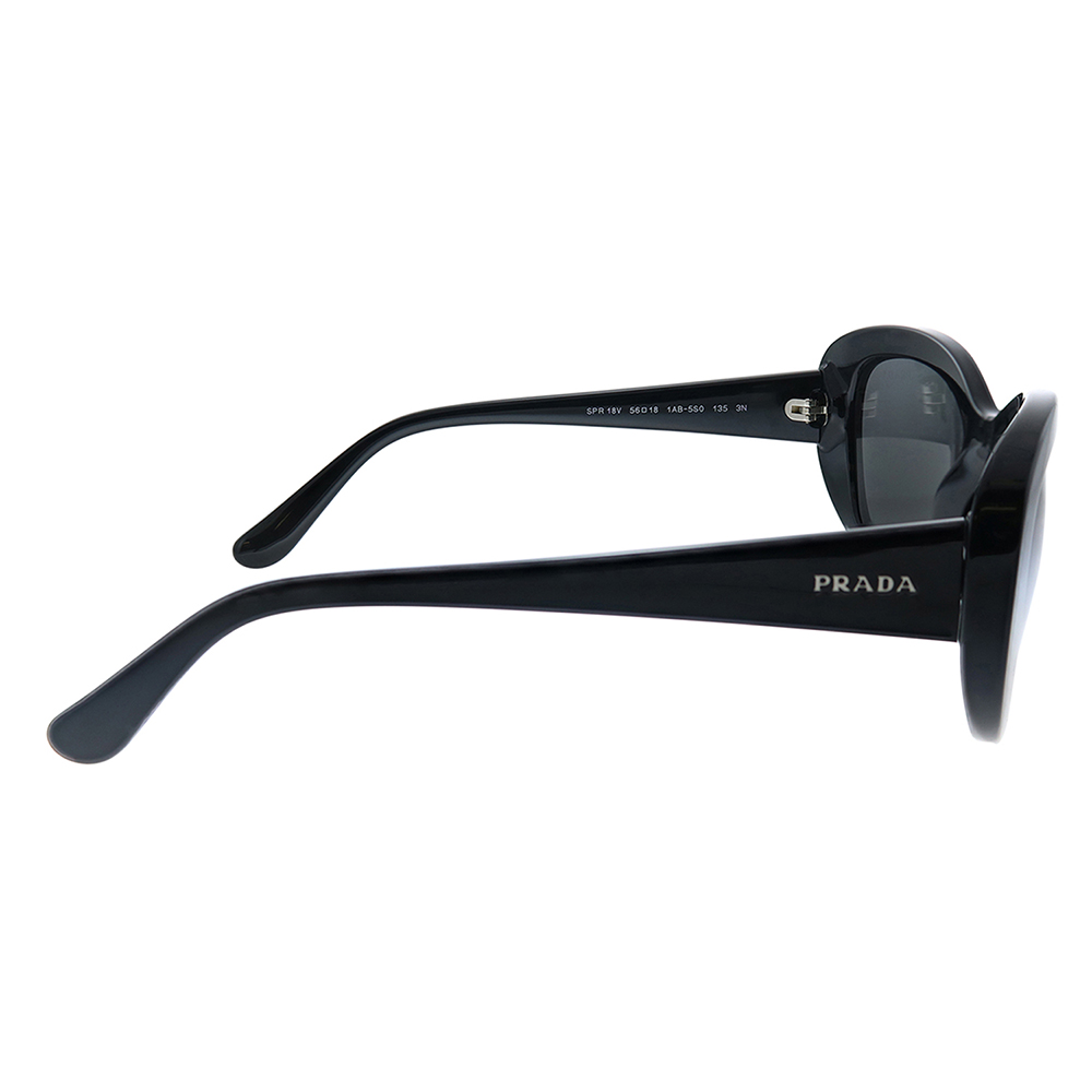 Prada PR 18VS Plastic Womens Oval Sunglasses Black 56mm Adult - image 3 of 3