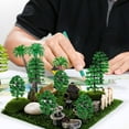 thumbnail image 3 of TABLZONE Miniature Green Plastic Model Trees for Diorama, Train Layout, Landscape Scene Accessories, 3 of 6