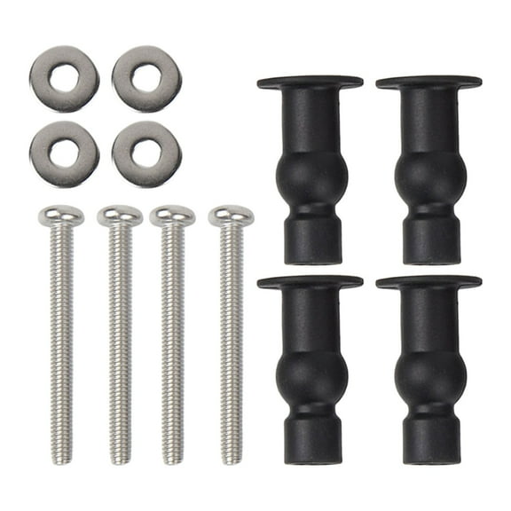 WINDLAND 4Pcs Toilet Seats Hinge Bolt Screws Expanding Rubber Top Fixings Screw Fixings for Toilet Seats Top Tightening Nut Hardware