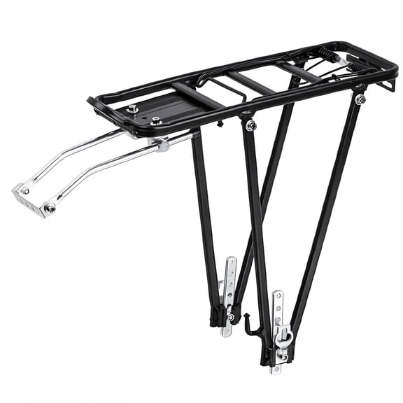 MELIVO Rear Bike Rack, Luggage Rack, Rear Seat for Mountain Road Bike, Biking Road Storage Organizer Stand, Black