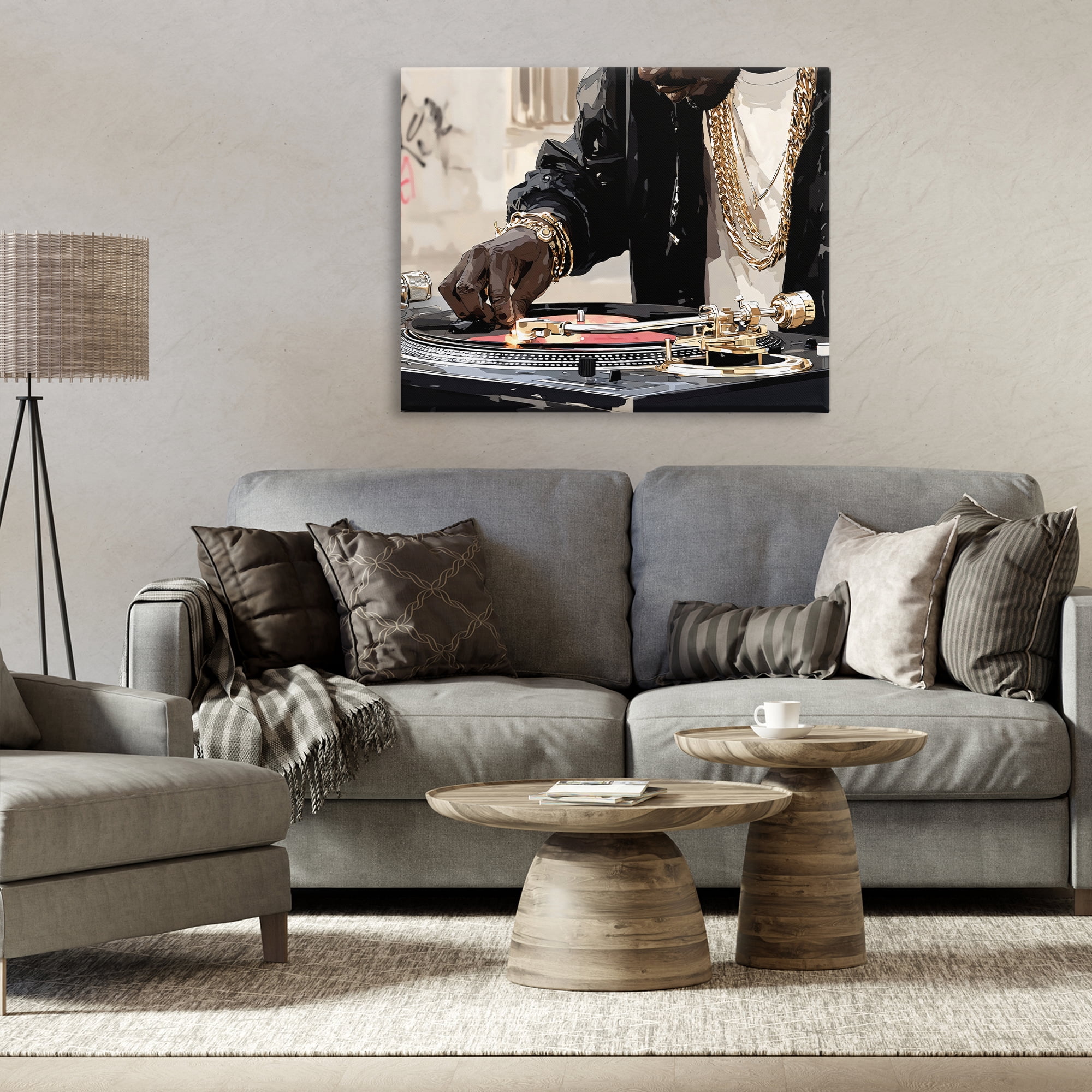 Stupell Industries Golden Touch on DJ's Turntable Canvas Wall Art, design by Franklyn Gregory