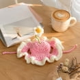 thumbnail image 6 of Pet Dog Knitted Hat, Summer Colorful Flower Pattern Crochet Cap, Breathable Soft Headwear for Small Dog Cat Outdoor Daily Fashion Accessory, 6 of 6