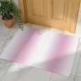 thumbnail image 2 of White Pink Indoor Door Mat 18x30 Inch Gradient Modern Ombre Art Front Door Mat Non Slip Washable Entryway Rug Low Profile Dirt Trapper Doormat for Bathroom Kitchen Bedroom, 2 of 9