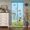 thumbnail image 2 of Cortinas magnéticas Pantalla de la puerta Cortina antimosquitos Mosquitera (Azul cielo JShteea Libre de BPA, 2 of 7