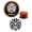 Brown, variant on Printtoo Round Floral Pattern Wooden Rubber Stamp Scrap-booking Craft Textile-5 Inch