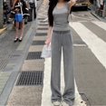 thumbnail image 5 of Women’s Y2K Rhinestone Letter Tank Top, Slim Fit Sleeveless Camisole, Stretch Casual Layering Top, 5 of 9