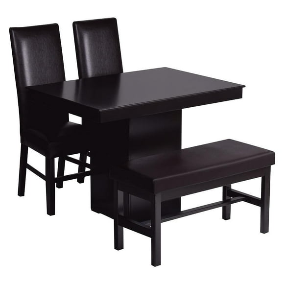 Comedor Camacho Elegant Jr con 2 Sillas y 1 Banca Chocolate