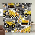 thumbnail image 4 of Kids Tractor Curtains, Construction Excavator Window Curtains for Boys Girls Bedroom - Thermal Insulated Room Curtains for Living Room, 2 Window Curtain Panels, 4 of 7