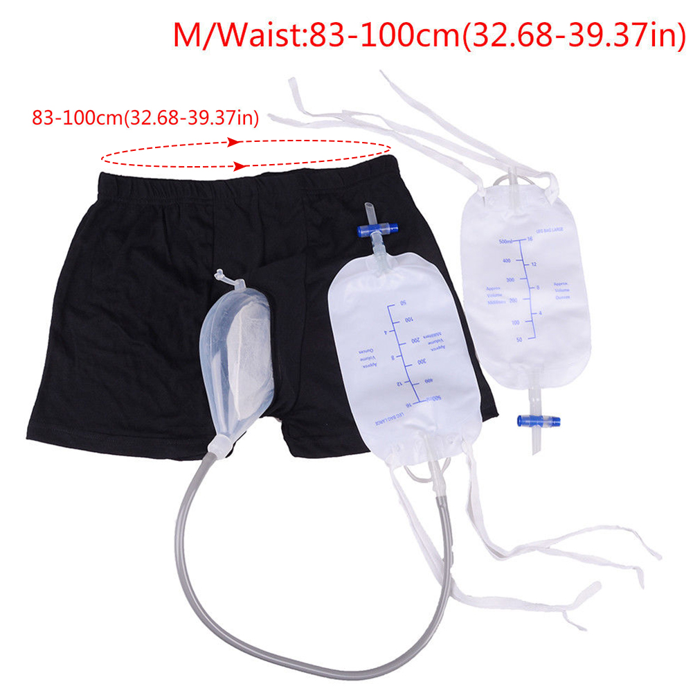 TWSOUL Reuseable Male Female Urine Bag Urinal Pee Holder Collector For Urinary Incontinen,Urine Collector,Urinal Bag with Two 500 ml Urine Leg Bags