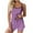 Purple, variant on Ohufall 2 Piece Pajama Sets for Women Comfort Sleepwear Sexy Dot Printed Sleeveless Spaghetti Strap Tops And Shorts Summer Pajamas Loungewear