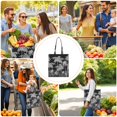 thumbnail image 4 of Reusable Canvas Tote Bag – Tropical Palm Tree Sunset Print – Vibrant Neon Aesthetic Beach Bag – Hawaiian Ocean Sunset Eco Tote – Boho Minimalist Summer Bag for Women, 4 of 7