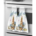 thumbnail image 2 of Easter Egg Rabbit Flower Hand-Painted Hand Towel Household Bathroom Microfiber Absorbent Towel Kitchen Hanging Cleaning Cloth, 2 of 7