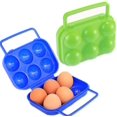 thumbnail image 1 of Contenedor de huevos de plástico Caja de huevos Caja de almacenamiento de plástico con asa Caja de huevos portátil Portador de huevos para picnic al aire libre Camping Senderismo 6 rejillas, 1 of 5