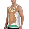 thumbnail image 2 of Balery Cute Sloth In Yoga Pose Tree Pattern Men's Workout Tank Top Gym Muscle Tee Fitness Bodybuilding Sleeveless T Shirt Quick Dry Fit Muscle Tank Top Slim-Fit Tank-X-Large, 2 of 7