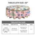 thumbnail image 2 of ZUMAS pink flower Round Tablecloths Are Soft And Comfortable, Re-Washable, Suitable For Cafes, Buffets, Picnics, Weddings And Parties., 2 of 7
