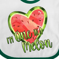 thumbnail image 4 of Inktastic I'm One in a Melon Watermelon Heart Boys or Girls Baby Bib, 4 of 4