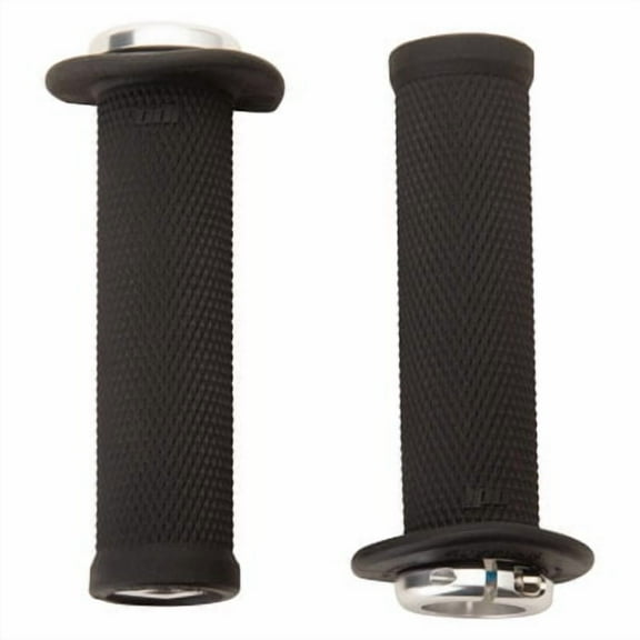Odi ATV V2.1 Lock-On Grips - Ruffian Black/Silver 125mm (4.9") Length