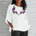 thumbnail image 1 of Fiudx Ofertas Del Día Blusa Holgada con Estampado de Manga 3/4 para Mujer, Estilo Informal, con Estampado de Alzheimers, 1 of 4