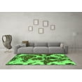 thumbnail image 3 of Ahgly Company Indoor Rectangle Abstract Green Modern Area Rugs, 2' x 5', 3 of 4