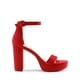 thumbnail image 2 of Sandalia DREAM PAIRS DWUMHS2508 Plataforma 2.5 cm Tacón 10 cm Rojo, 2 of 7