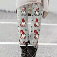 thumbnail image 2 of Mingw Ladies Christmas Yoga Pants Plus Size High Waist Workout Pants Snowman Snowflake Santa Claus Print Ultra Soft Brushed Ankle Length Leggings Tights,Multicolor,L, 2 of 5