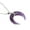 Amethyst Necklace, variant on Elegant Natural Stone Crescents Moon Pendant Necklace with Healing Crystals Unique Neck Chain for Men and Women