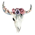 thumbnail image 2 of Travelwant Bull Head Resin Wall Decoration, White Bull Skull Wall Hanging Succulent/Flower Cow Skull Wall Decor Nursery Decor, Simulation 3D Animal Cow Skull for Home Office Decorations, 2 of 7