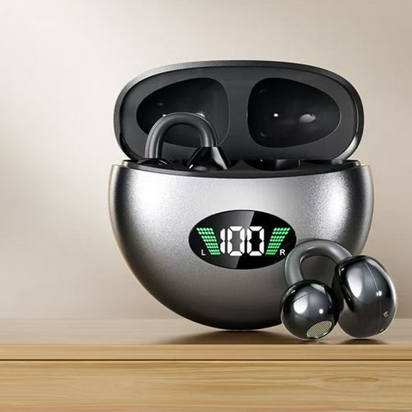 Auriculares colgantes de gran capacidad, batería incorporada, baja latencia, inalámbricos, multimodelos, adecuados para carga rápida tipo C, deportivos, Bluetooth, de oído abierto, de plástico.