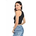 thumbnail image 3 of Crop top de textura ondulada Roman Fashion juvenil 0169 negro M, 3 of 5