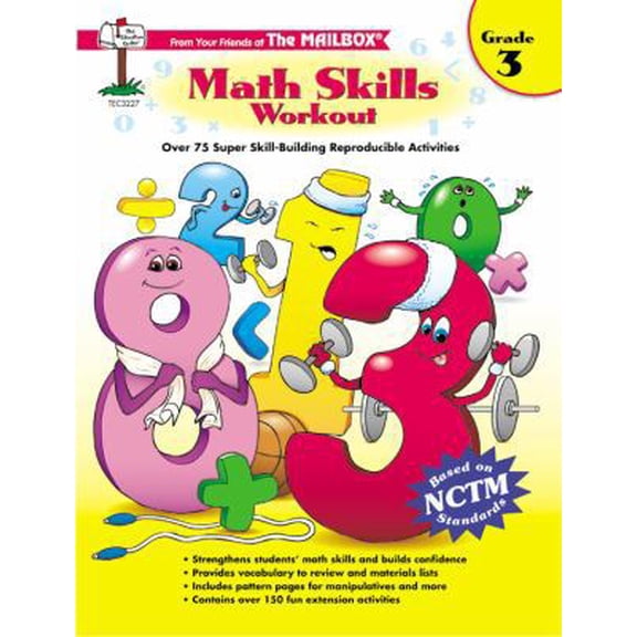 Pre-Owned Math Skills Workout: Grade 3: Over 75 Super Skill-Building Reproducible Activities (Paperback) 156234451X 9781562344511