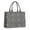 Gray Dinosaur Skeletons, variant on Large Capacity Tote Bag,Green Alligators Icons Pattern Handbag Fashion Luxury Tote Bag,15.7"x13"x 5.1" Inches,Laptop Compatible