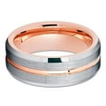 thumbnail image 2 of Silly Kings Rose Gold Tungsten Ring,Rose Gold Tungsten Wedding Band,Black Tungsten Ring,Hammered Ring, 9.5, 2 of 3