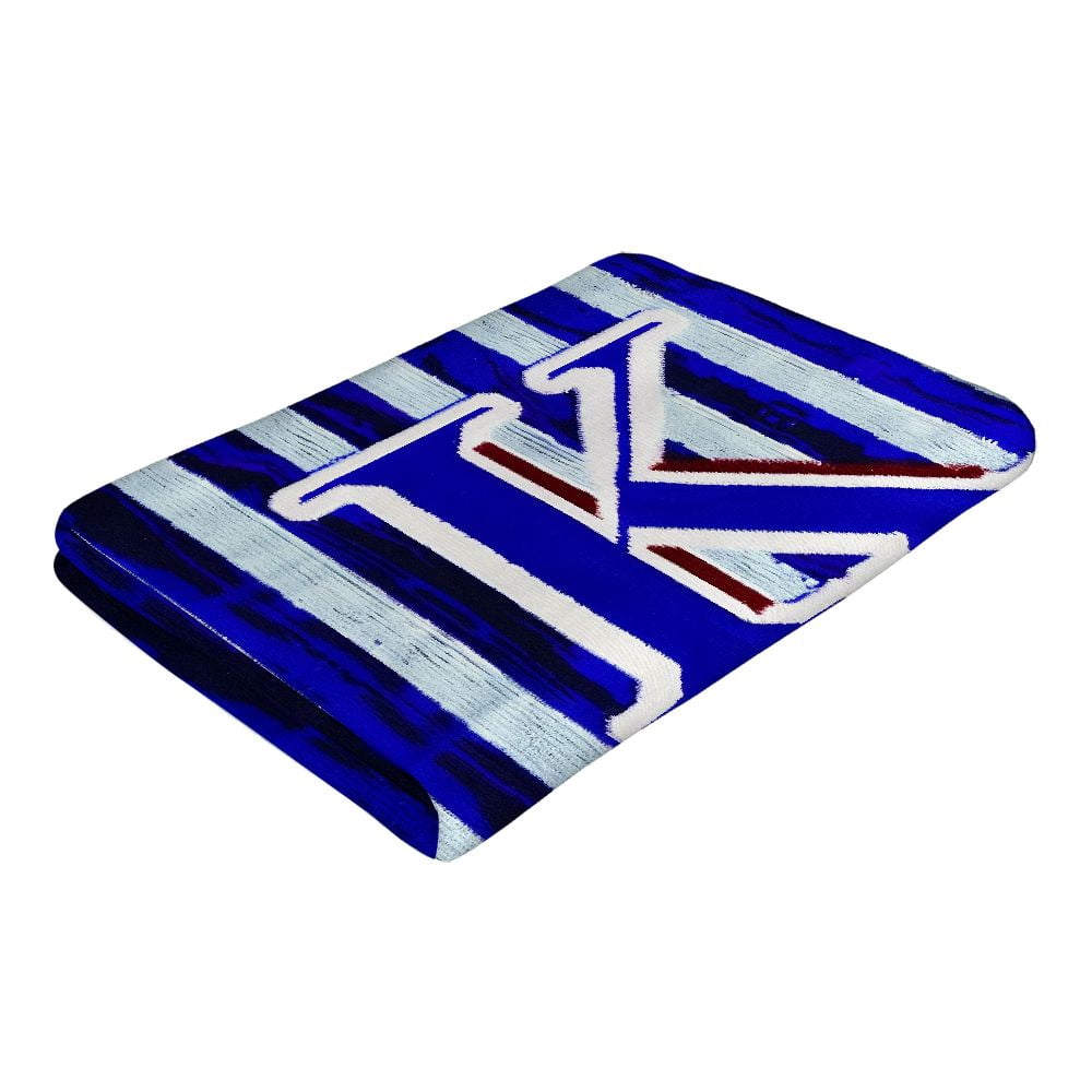 PHYHOO Lightweight Microfiber Beach Towel med Letter Beach Towels Sand Free Quick Dry Gift for Women Men (Blue Stripes K) 30x60in