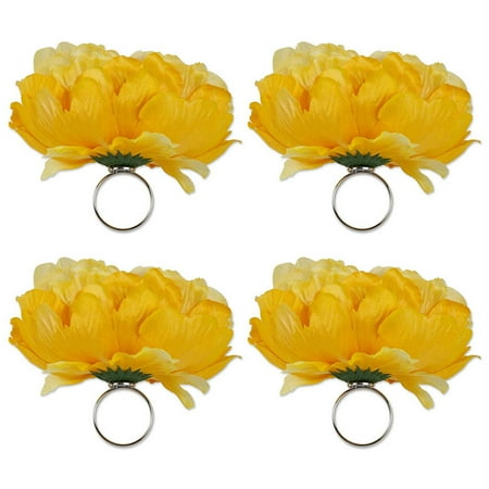 

Peony Napkin Ring Et/4 Yellow